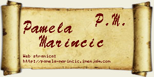 Pamela Marinčić vizit kartica